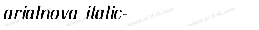 arialnova italic字体转换